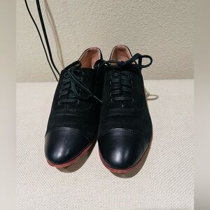 Sebago Black Leather & Suede Cap-Toe Oxfords